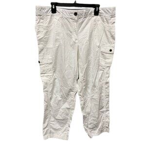 Tommy Hilfiger White Cargo Capri Pants Women's 16